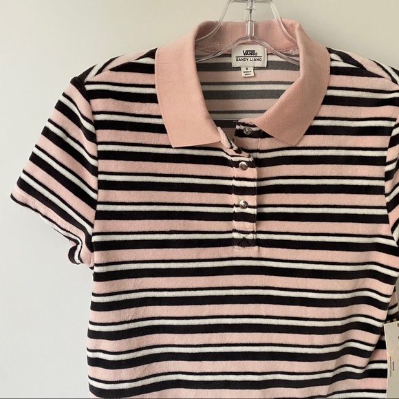 Sandy Liang x Vans Velvet Cropped Short Sleeve Top - Picture 3 of 5